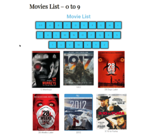 Listing of Movies Completed